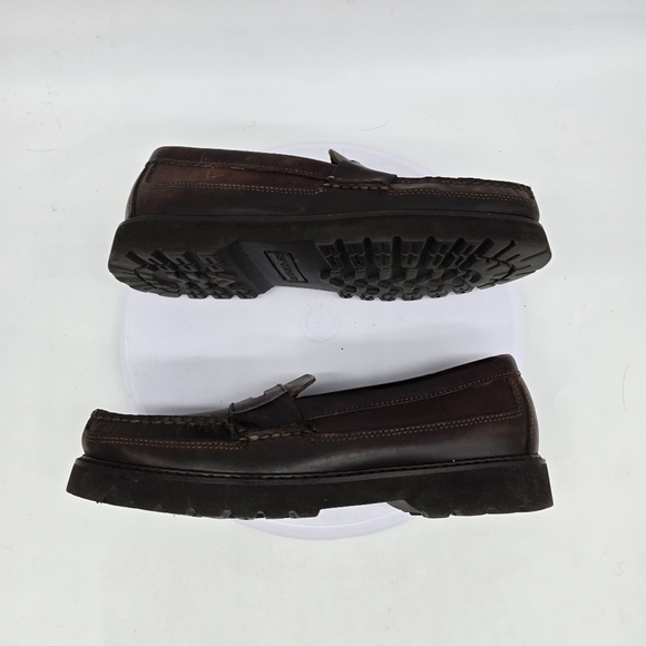 Sperry Shoes Men 8.5 M Cambridge Loafers Brown Leather Moc Toe Slip On Comfort - Picture 5 of 9
